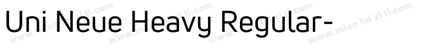Uni Neue Heavy Regular字体转换